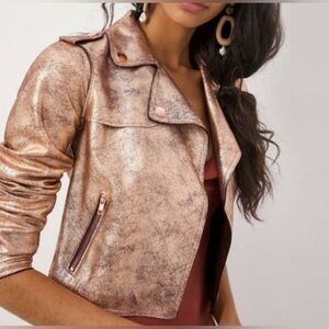 Anthropologie Shimmering Copper Jacket Size Small